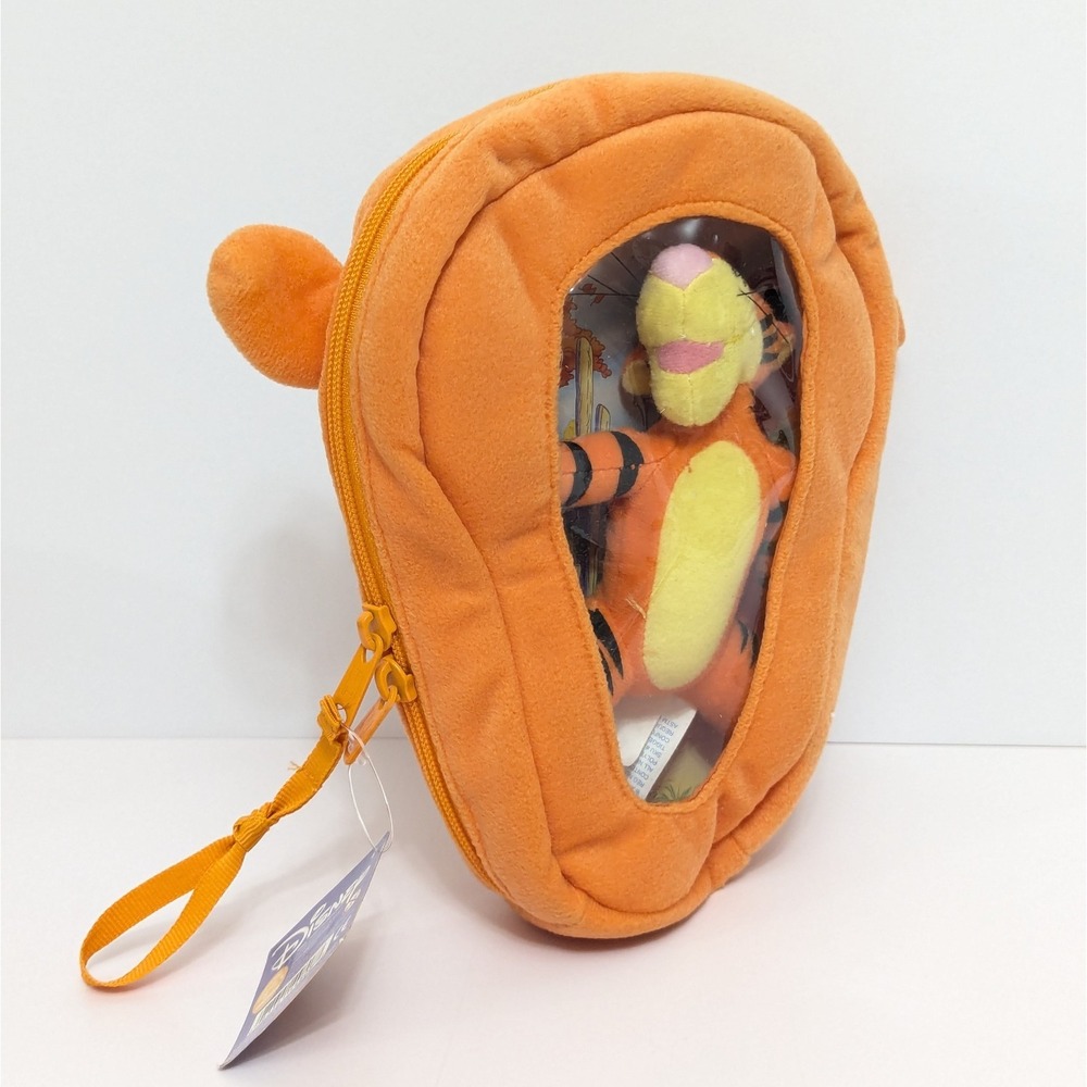 Applause Disney Tigger Plush Zipper Bag w/Stuffed Toy Figure Vintage NOS - Picture 10 of 12